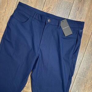 Fabletics Mens The Don Pant Navy Blue 5-Pocket Performance Golf 34x30 NWT